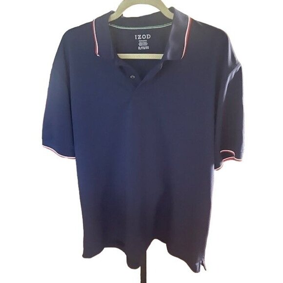 IZOD Blue, Red and White Polo Shirt Size XL Tall - Picture 1 of 8